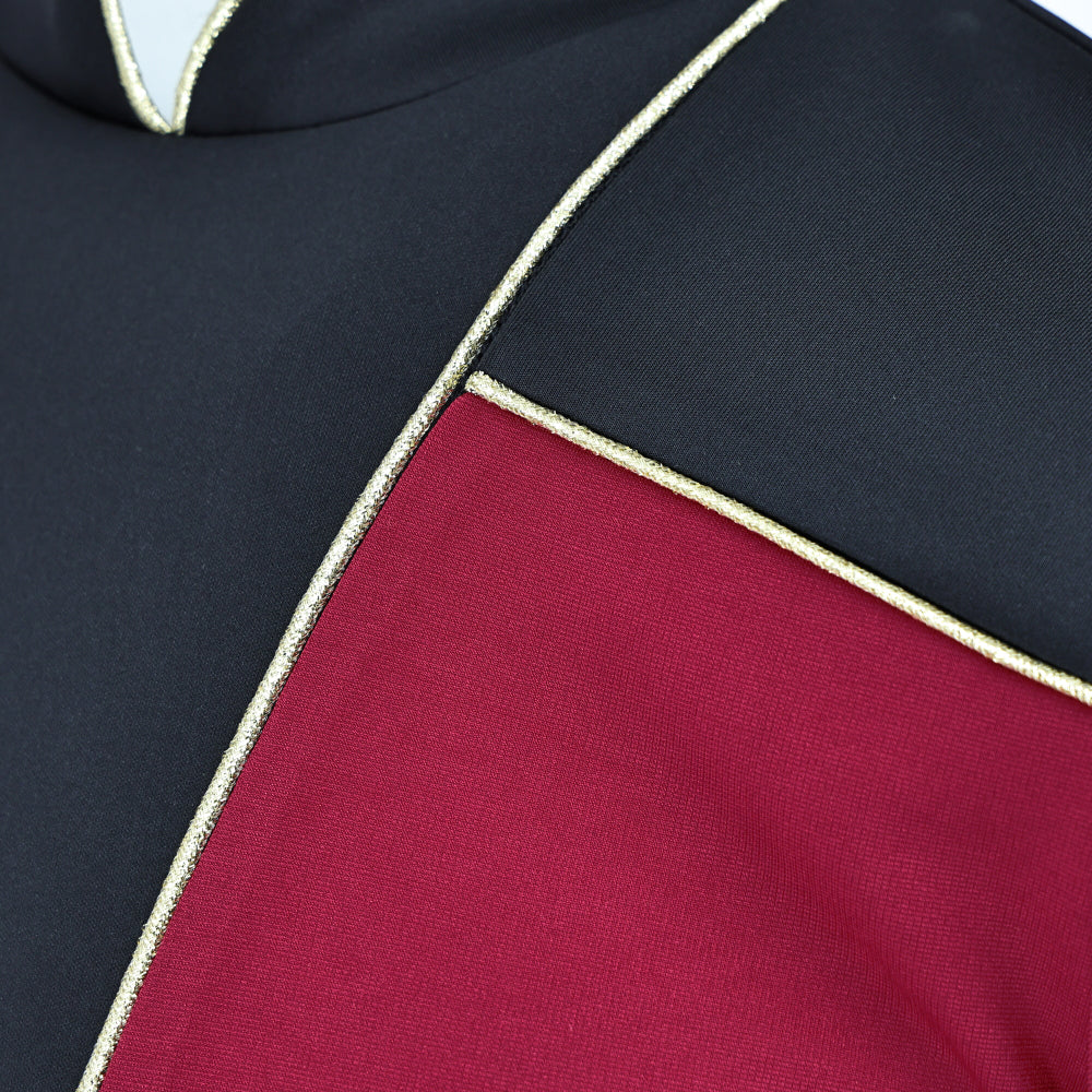 Star Trek The Next Generation Flag Officer Uniform TNG Admiral Red Shirt Starfleet Costume