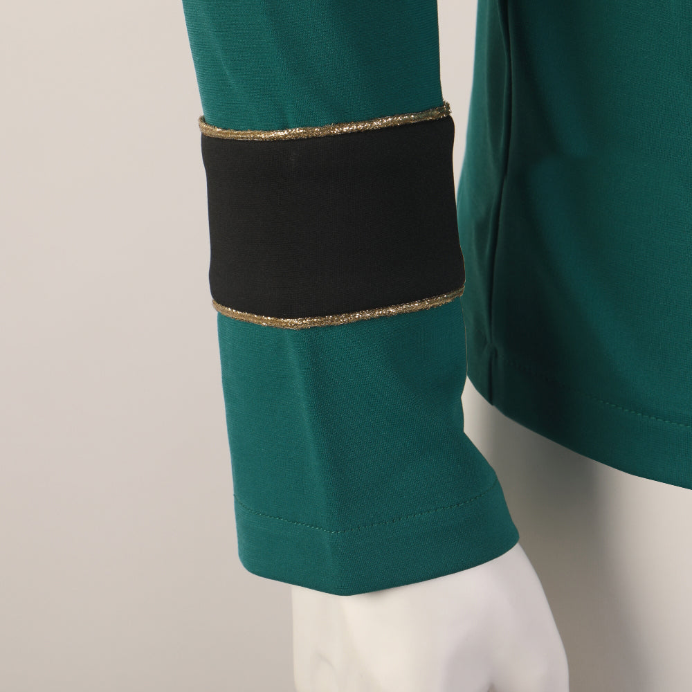 ST The Next Generation TNG  Admiral Tunic Uniforms Red Gold Men Shirts Halloween Cosplay Costumes