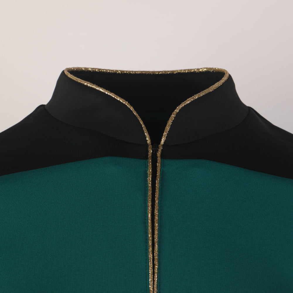 ST The Next Generation TNG  Admiral Tunic Uniforms Red Gold Men Shirts Halloween Cosplay Costumes
