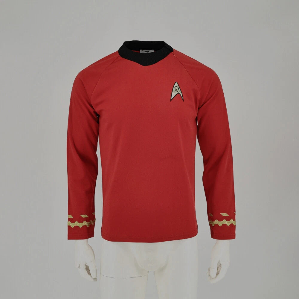 ST TOS The Original Series Captain Kirk Shirt Uniform Halloween Cosplay Costume