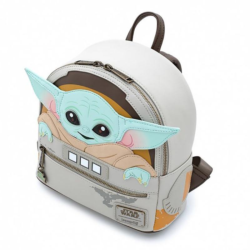 Star Wars The Mandalorian Baby Yoda Cosplay Backpack Halloween Bags for Kids Adults