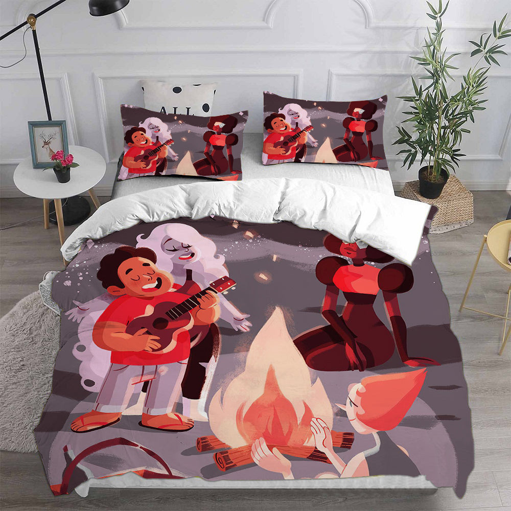 Steven Universe Cosplay Bedding Set Duvet Cover Pillowcases Halloween Home Decor