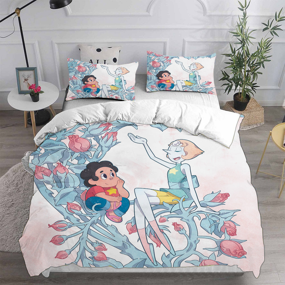 Steven Universe Cosplay Bedding Set Duvet Cover Pillowcases Halloween Home Decor