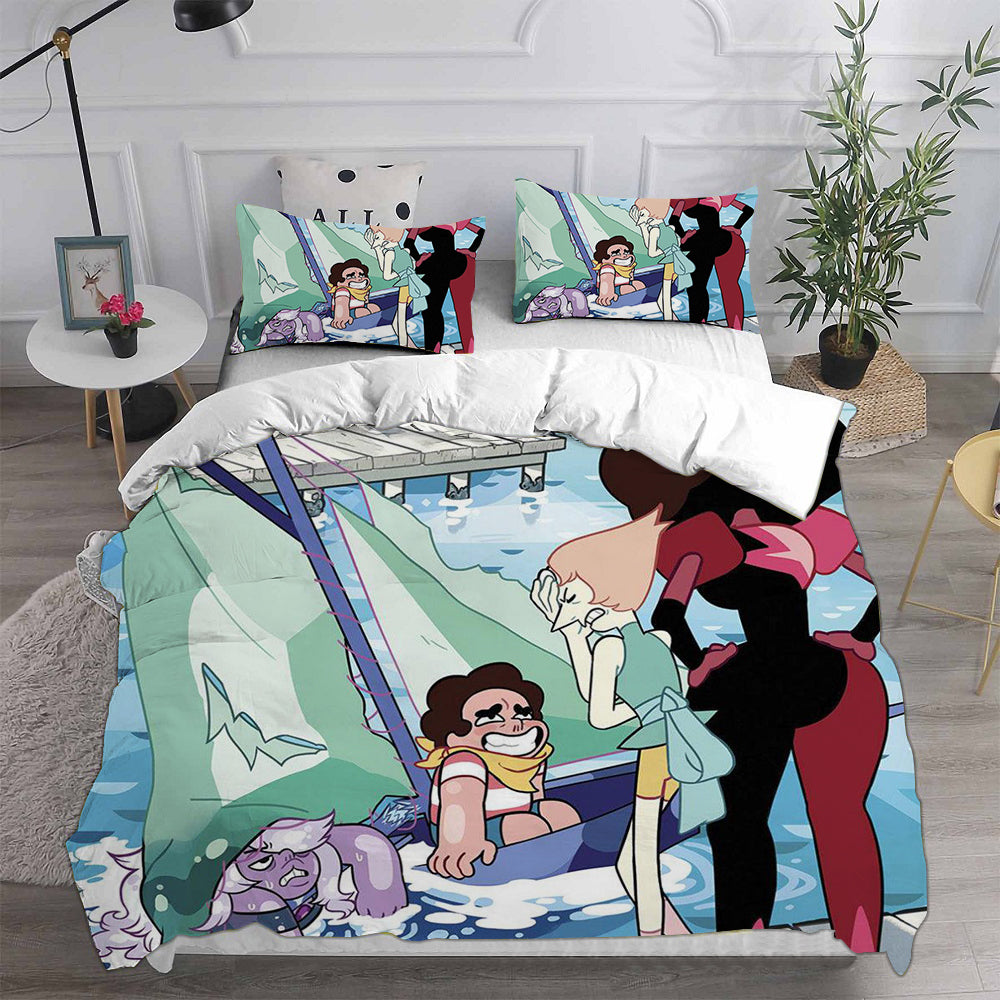 Steven Universe Cosplay Bedding Set Duvet Cover Pillowcases Halloween Home Decor