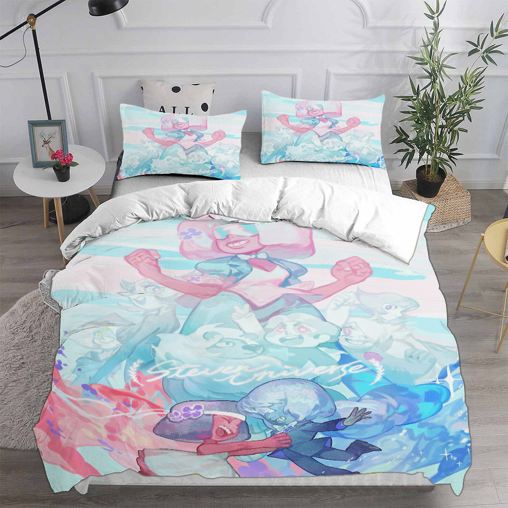 Steven Universe Cosplay Bedding Set Duvet Cover Pillowcases Halloween Home Decor