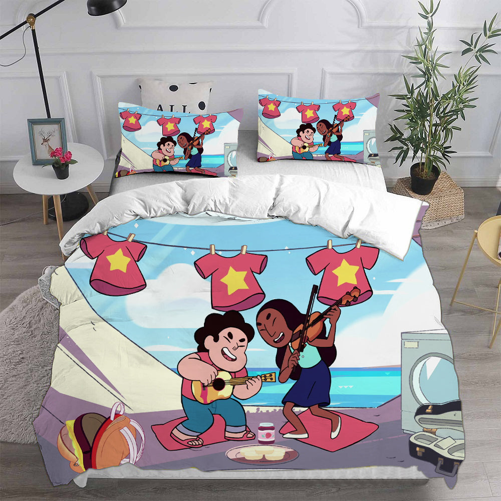 Steven Universe Cosplay Bedding Set Duvet Cover Pillowcases Halloween Home Decor