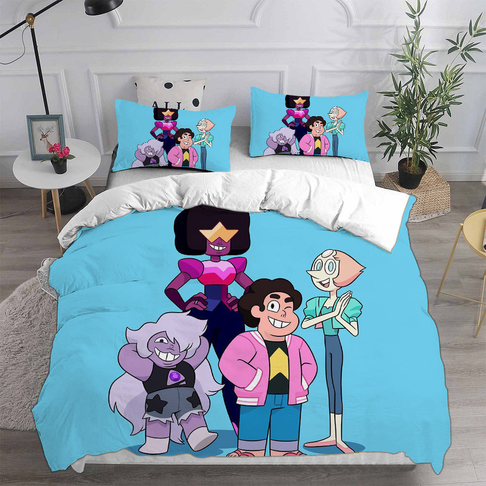 Steven Universe Cosplay Bedding Set Duvet Cover Pillowcases Halloween Home Decor