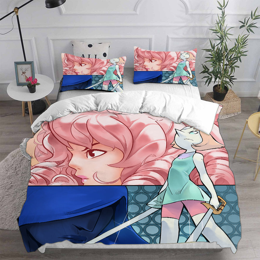 Steven Universe Cosplay Bedding Set Duvet Cover Pillowcases Halloween Home Decor