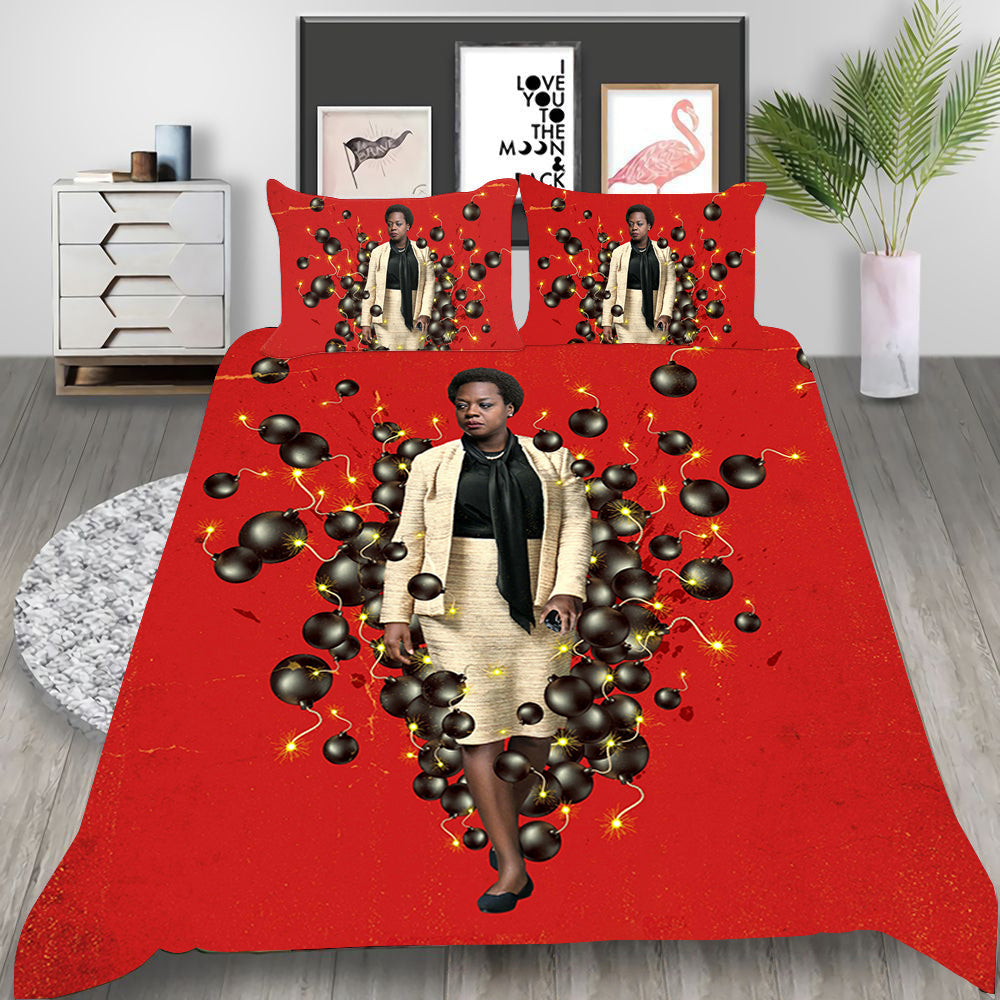 Suicide Squad 2 Harley Quinn Cosplay Bedding Set Duvet Cover Pillowcases Halloween Home Decor