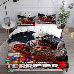 Terrifier 3 Cosplay Bedding Set Duvet Cover Pillowcases Halloween Home Decor