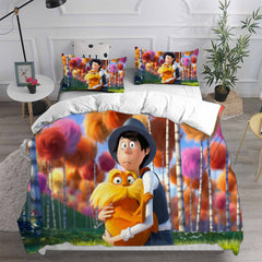 The Lorax Cosplay Bedding Set Duvet Cover Pillowcases Halloween Home Decor