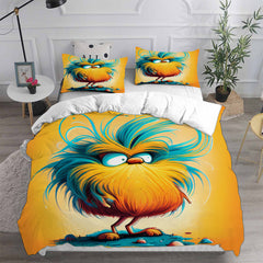 The Lorax Cosplay Bedding Set Duvet Cover Pillowcases Halloween Home Decor