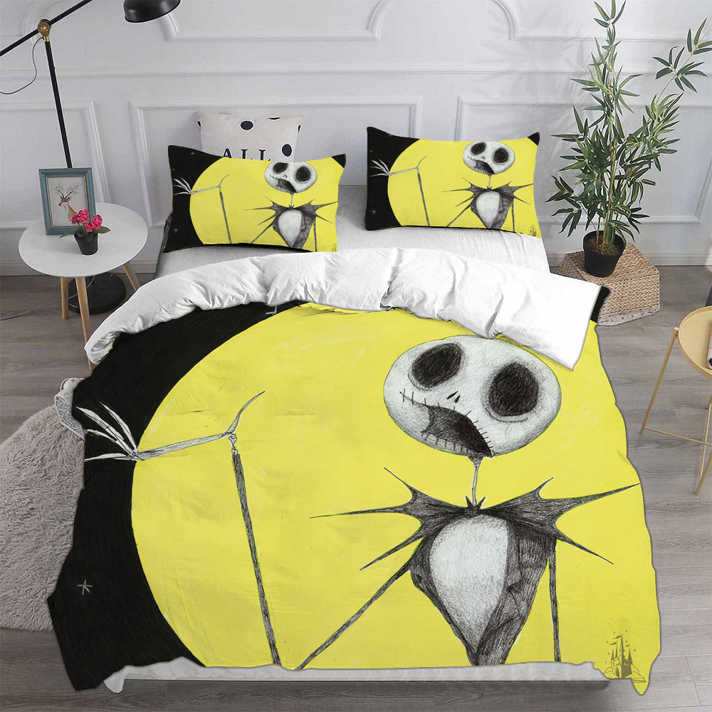 The Nightmare Before Christmas Cosplay Bedding Set Duvet Cover Pillowcases Halloween Home Decor