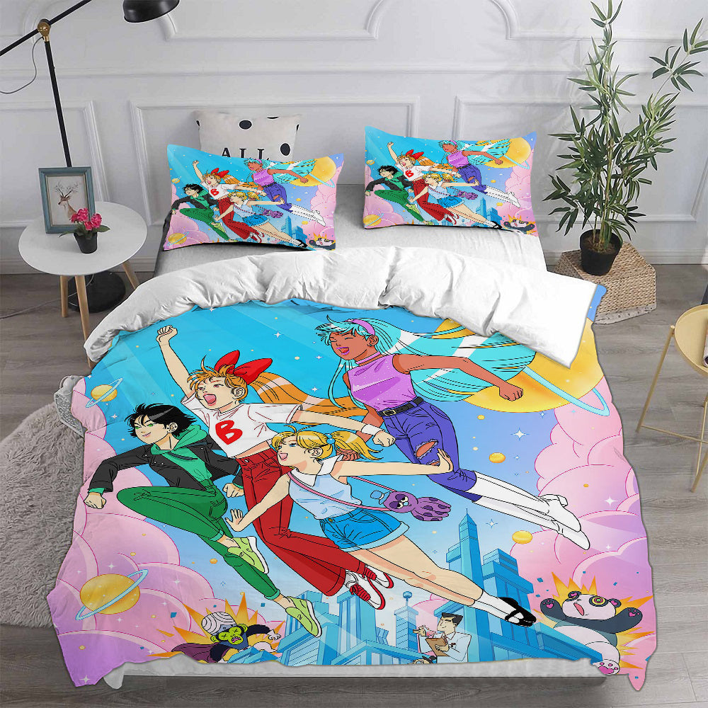 The Powerpuff Girls  Cosplay Bedding Set Duvet Cover Pillowcases Halloween Home Decor