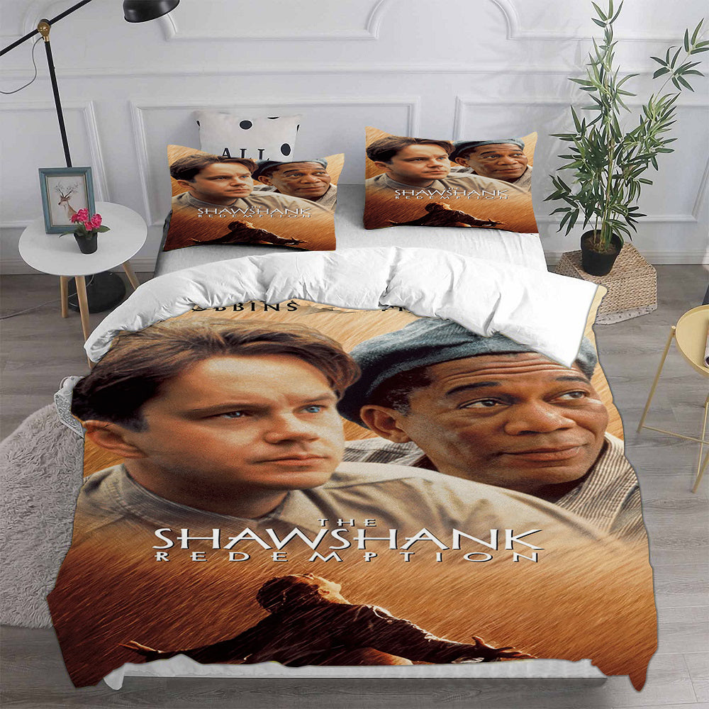 The Shawshank Redemption Cosplay Bedding Set Duvet Cover Pillowcases Halloween Home Decor