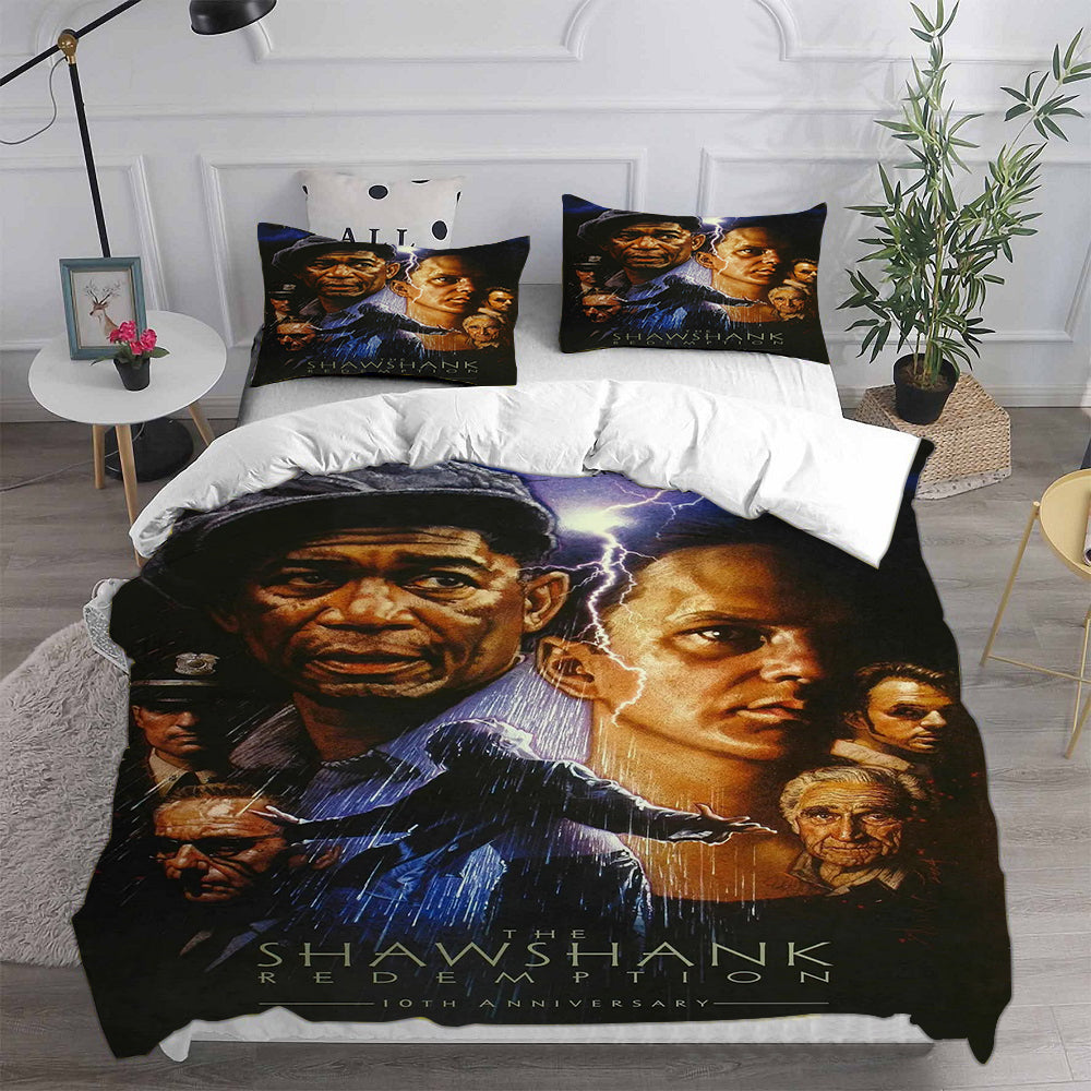 The Shawshank Redemption Cosplay Bedding Set Duvet Cover Pillowcases Halloween Home Decor