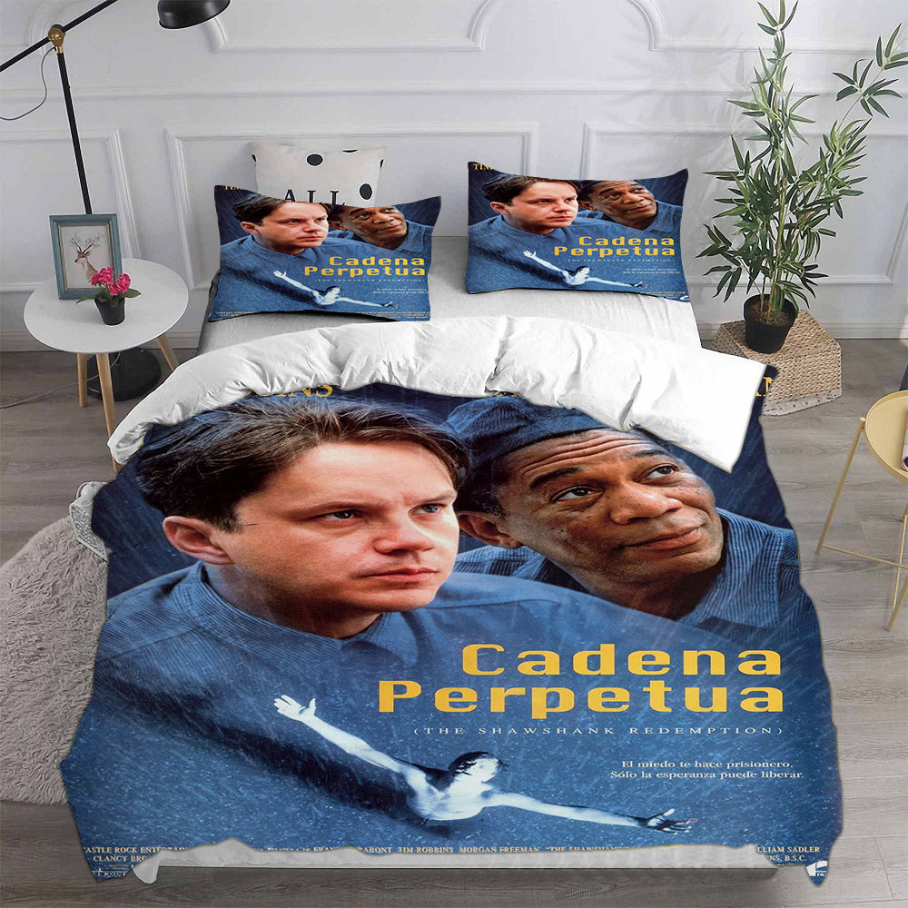 The Shawshank Redemption Cosplay Bedding Set Duvet Cover Pillowcases Halloween Home Decor