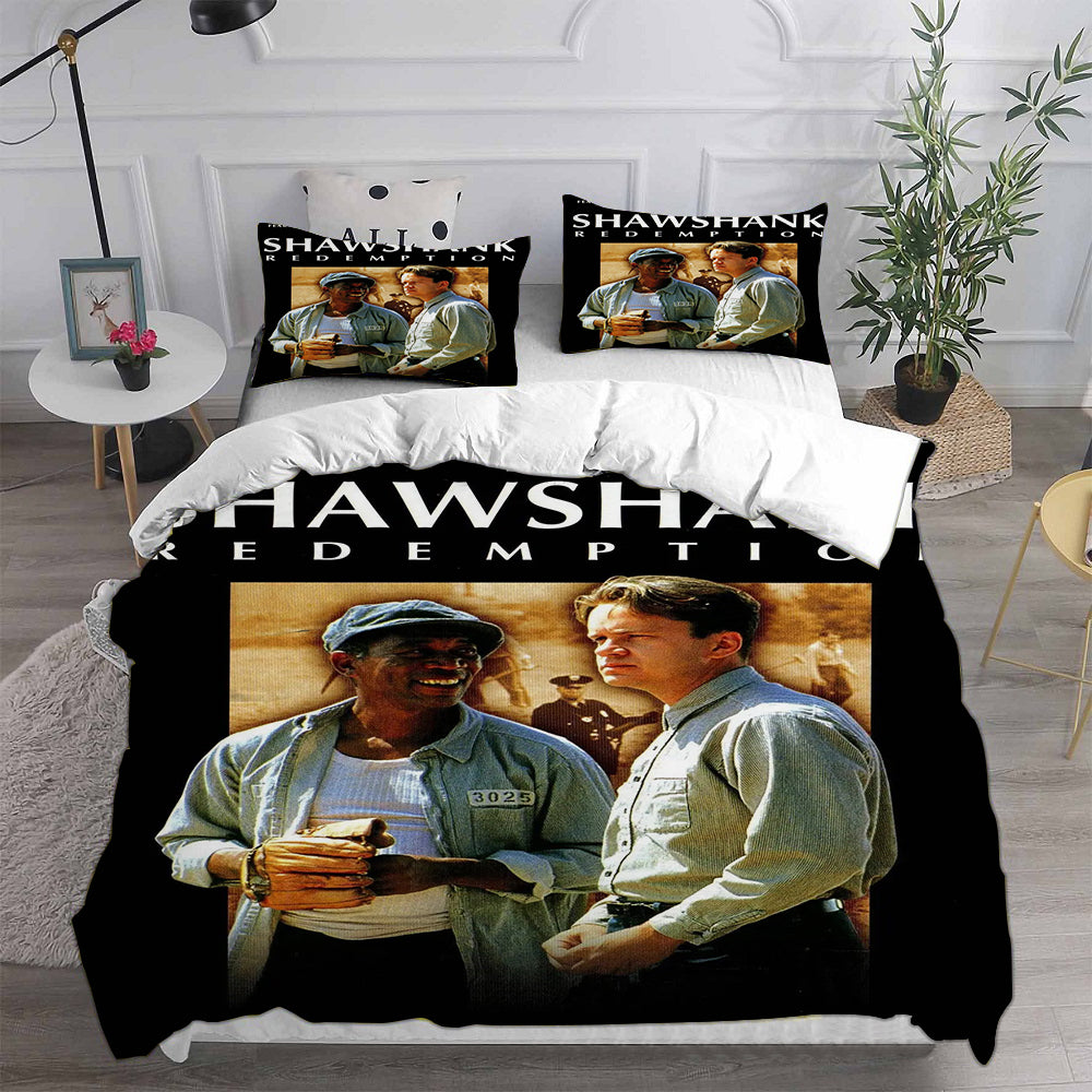 The Shawshank Redemption Cosplay Bedding Set Duvet Cover Pillowcases Halloween Home Decor