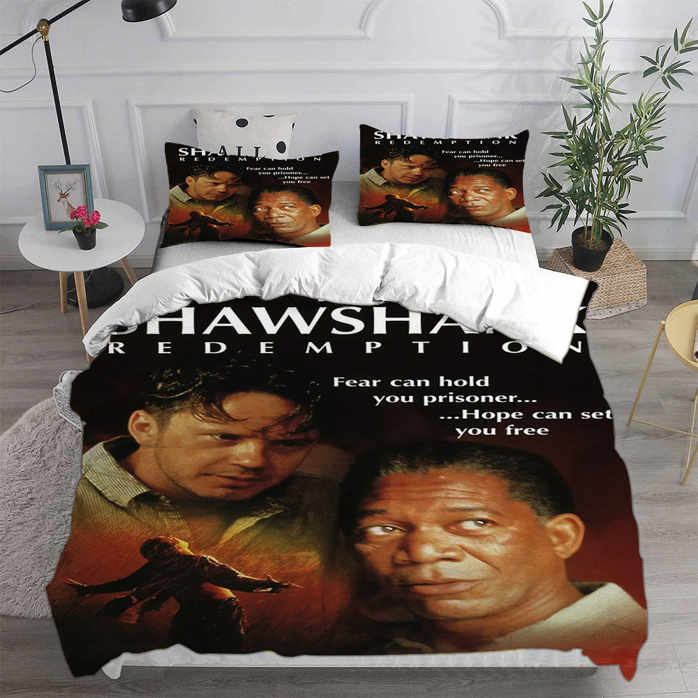 The Shawshank Redemption Cosplay Bedding Set Duvet Cover Pillowcases Halloween Home Decor