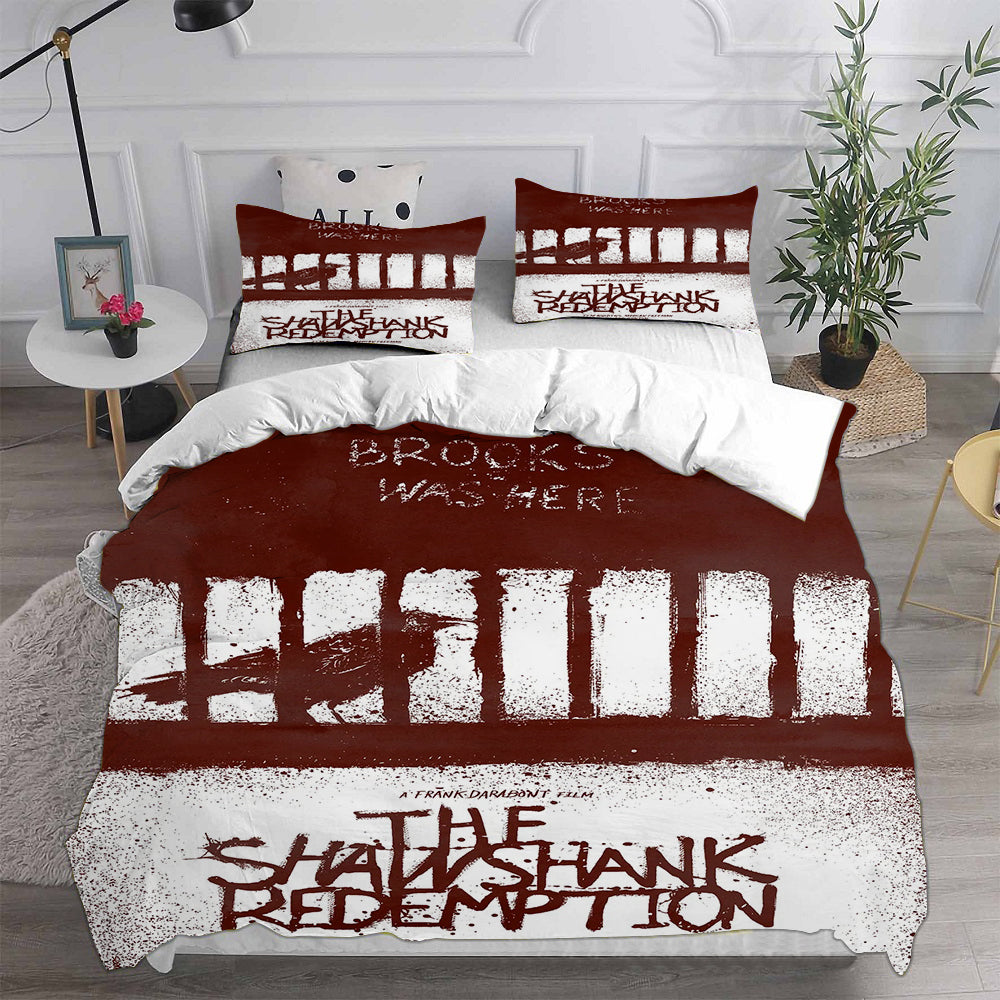 The Shawshank Redemption Cosplay Bedding Set Duvet Cover Pillowcases Halloween Home Decor