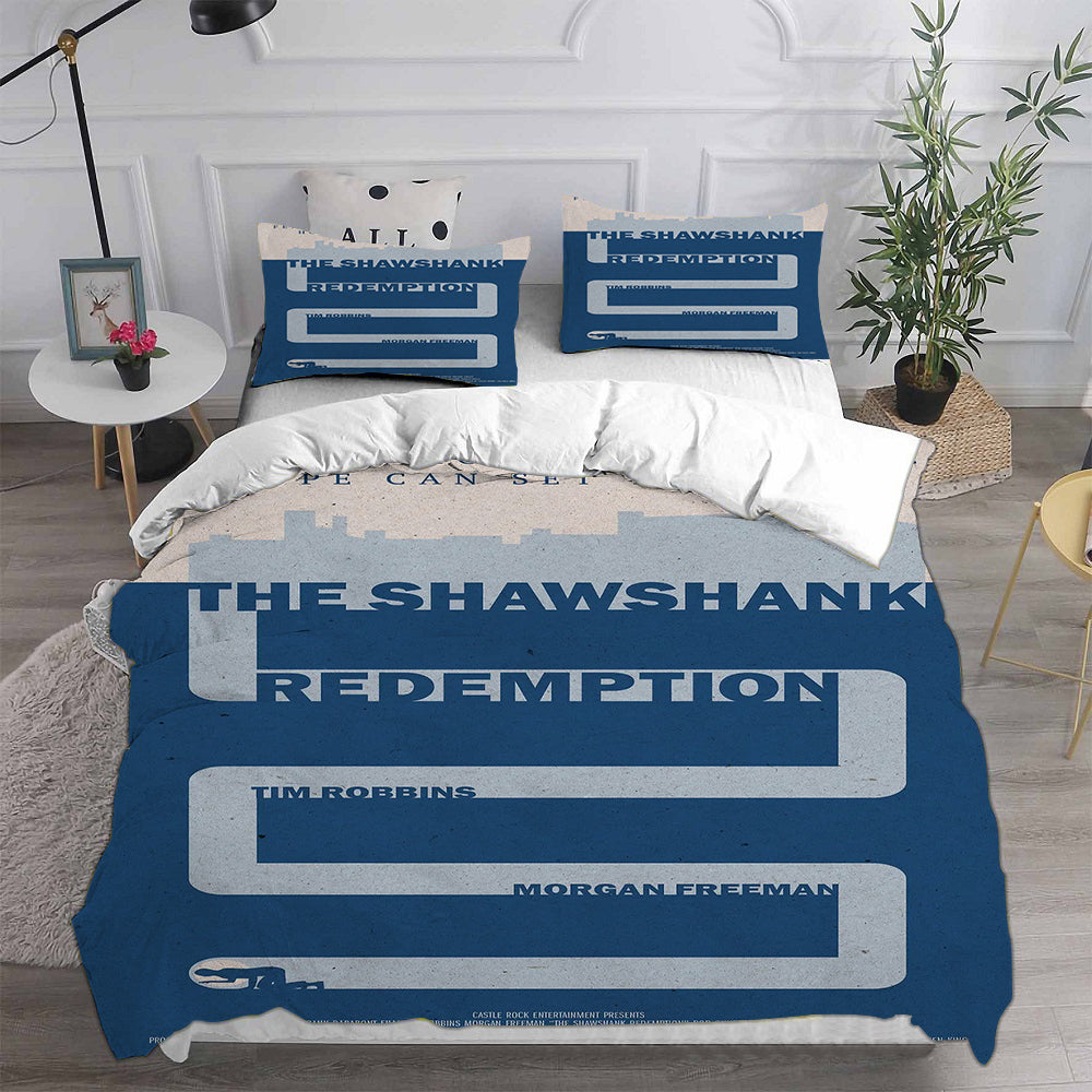 The Shawshank Redemption Cosplay Bedding Set Duvet Cover Pillowcases Halloween Home Decor