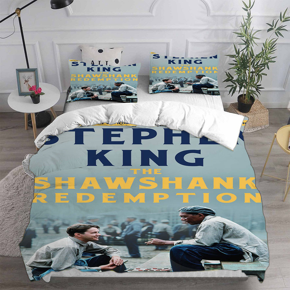 The Shawshank Redemption Cosplay Bedding Set Duvet Cover Pillowcases Halloween Home Decor