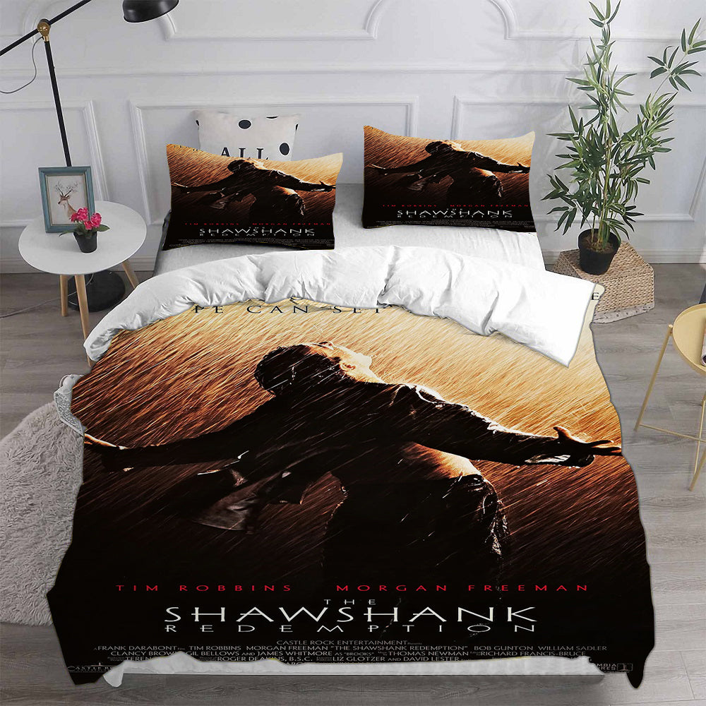 The Shawshank Redemption Cosplay Bedding Set Duvet Cover Pillowcases Halloween Home Decor