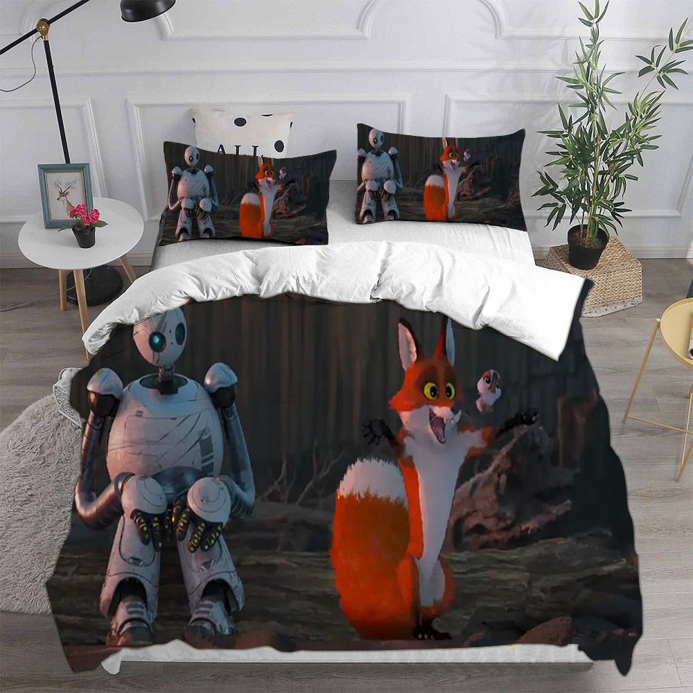 The Wild Robot Cosplay Bedding Set Duvet Cover Pillowcases Halloween Home Decor