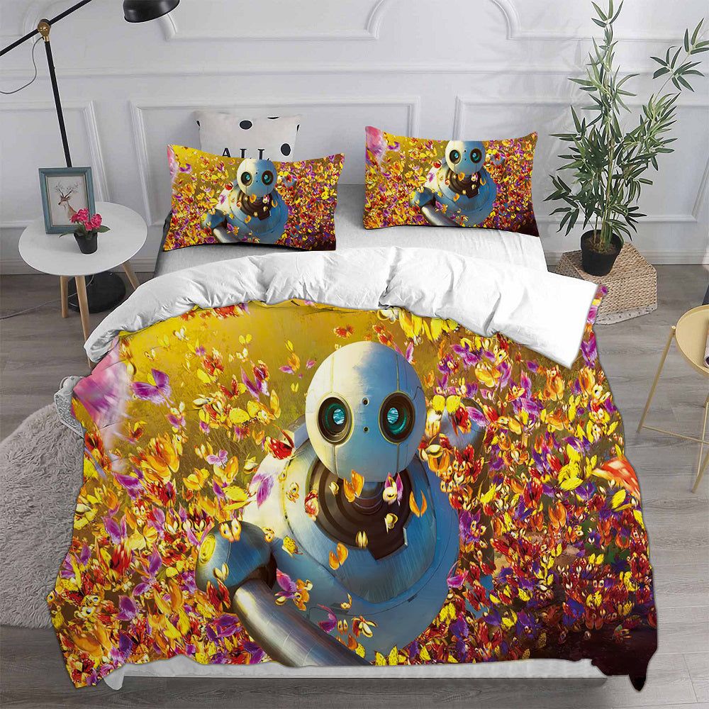 The Wild Robot Cosplay Bedding Set Duvet Cover Pillowcases Halloween Home Decor