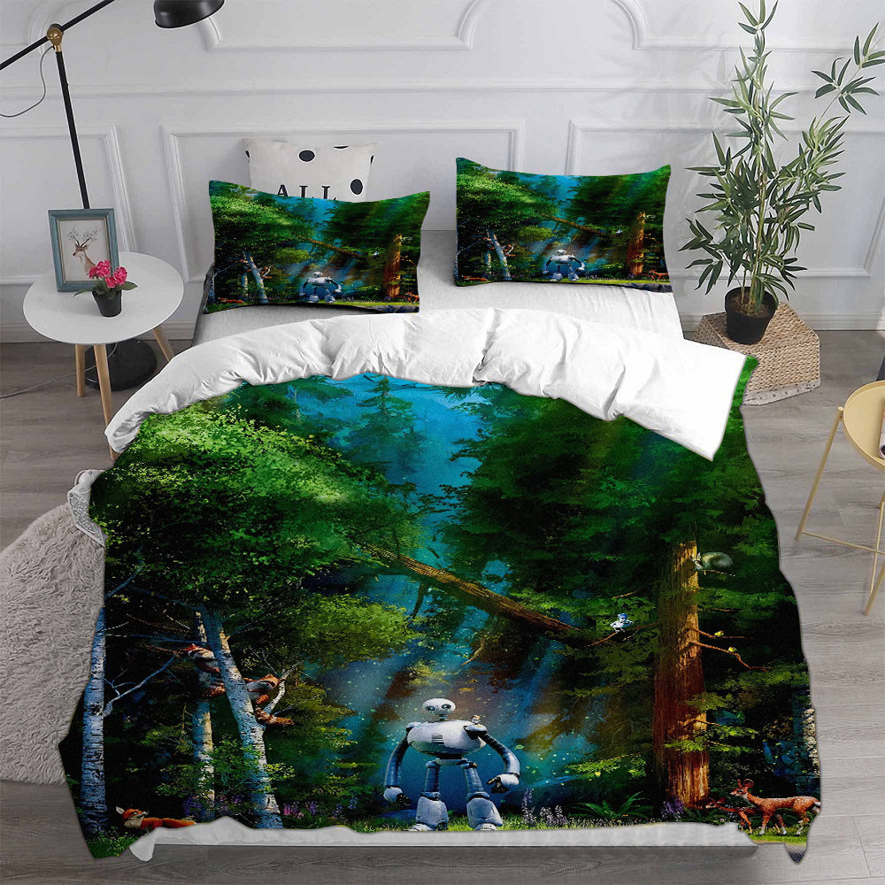 The Wild Robot Cosplay Bedding Set Duvet Cover Pillowcases Halloween Home Decor