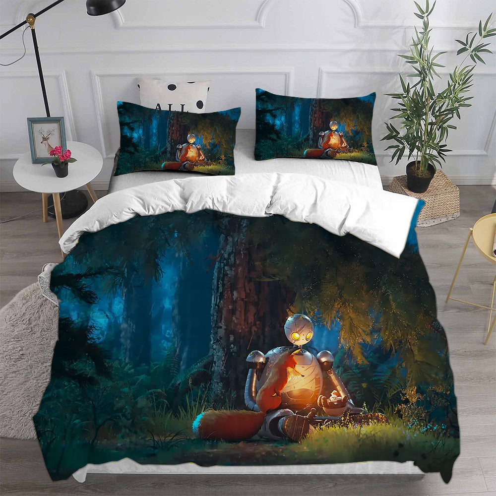 The Wild Robot Cosplay Bedding Set Duvet Cover Pillowcases Halloween Home Decor