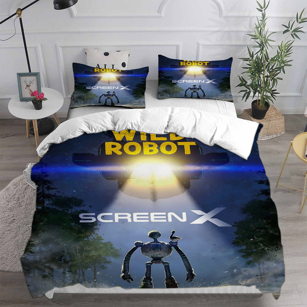 The Wild Robot Cosplay Bedding Set Duvet Cover Pillowcases Halloween Home Decor