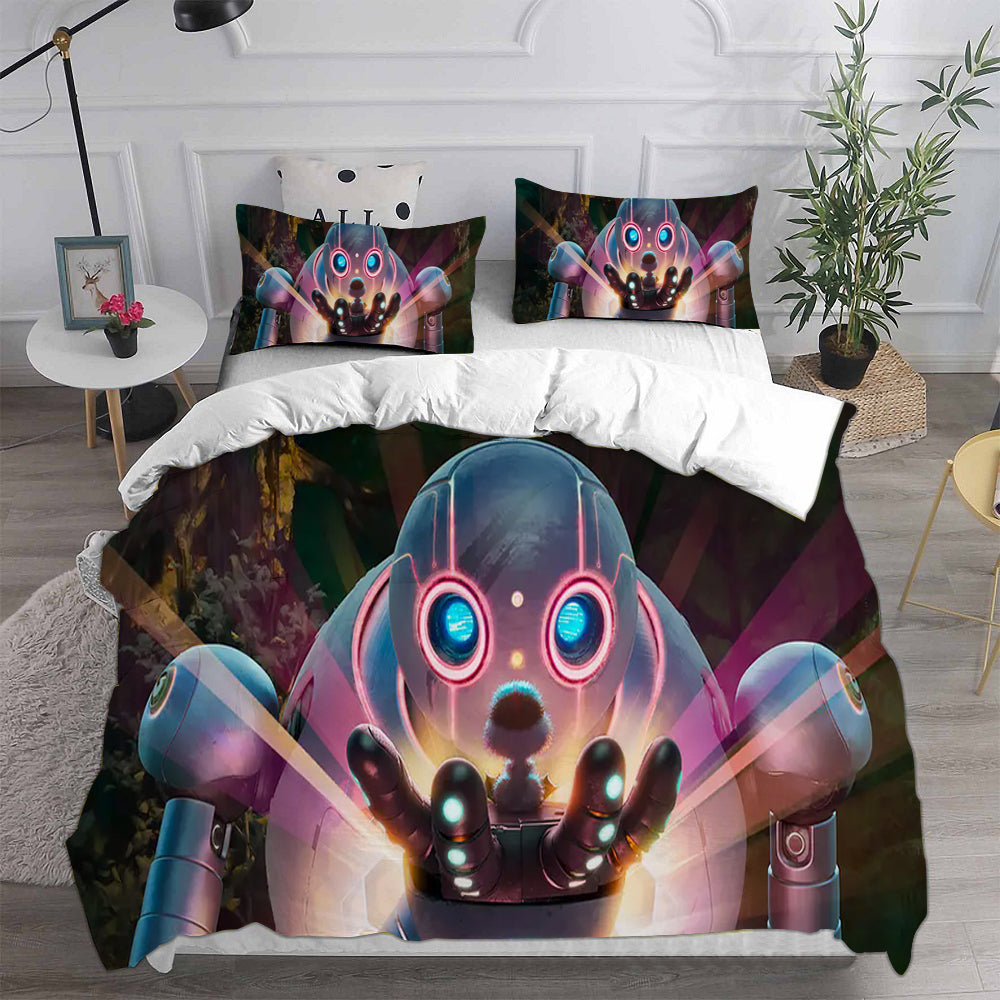 The Wild Robot Cosplay Bedding Set Duvet Cover Pillowcases Halloween Home Decor