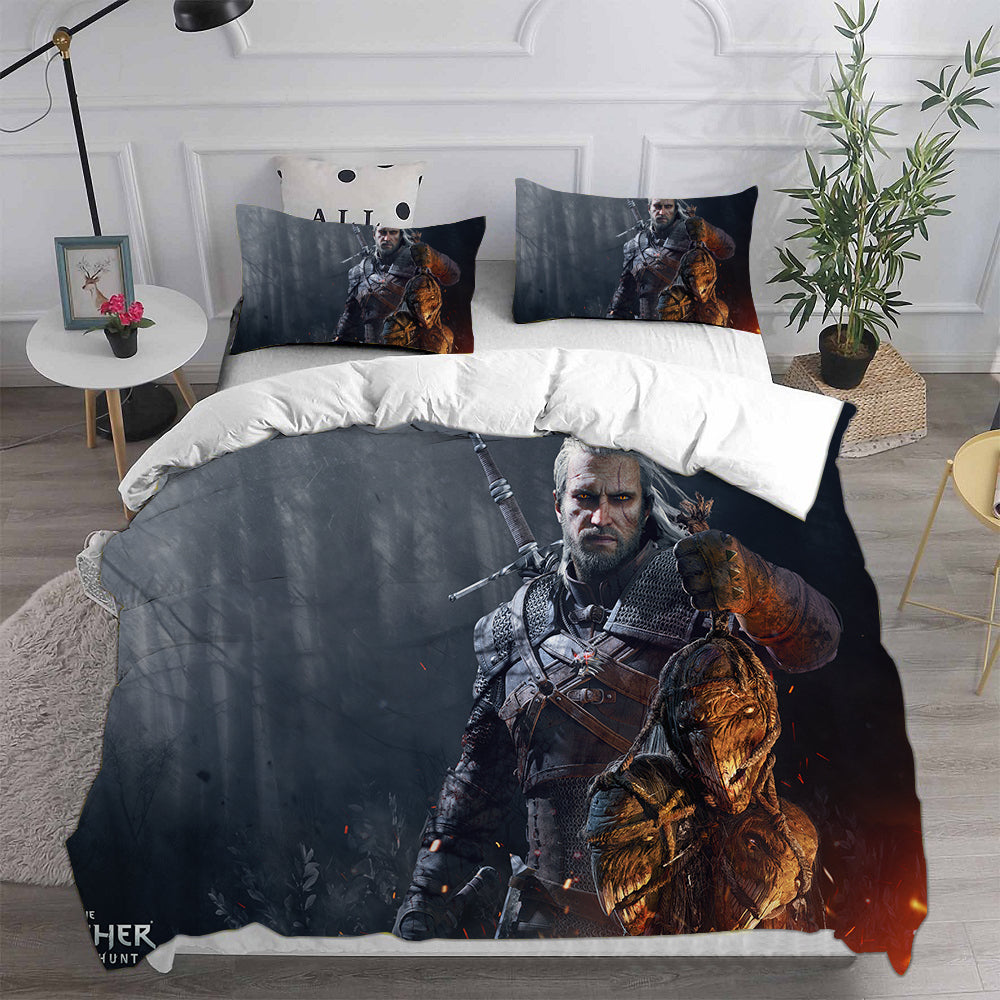 The Witcher  Cosplay Bedding Set Duvet Cover Pillowcases Halloween Home Decor