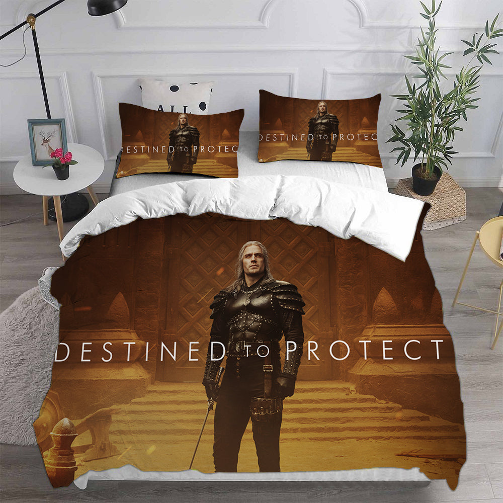 The Witcher  Cosplay Bedding Set Duvet Cover Pillowcases Halloween Home Decor