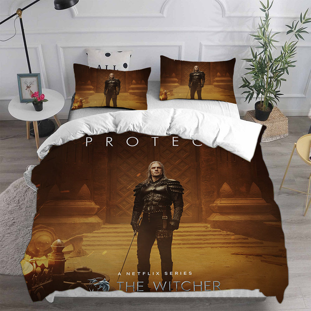 The Witcher  Cosplay Bedding Set Duvet Cover Pillowcases Halloween Home Decor