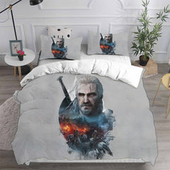 The Witcher  Cosplay Bedding Set Duvet Cover Pillowcases Halloween Home Decor