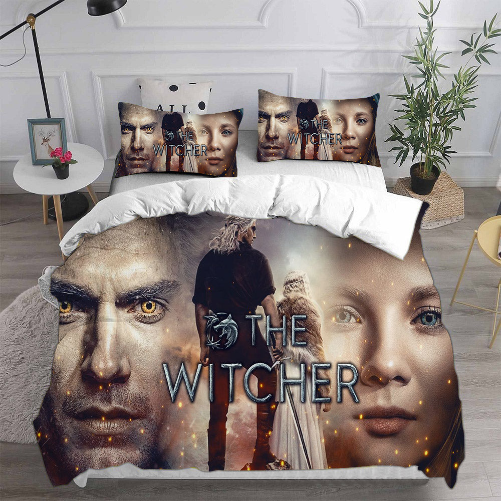 The Witcher  Cosplay Bedding Set Duvet Cover Pillowcases Halloween Home Decor