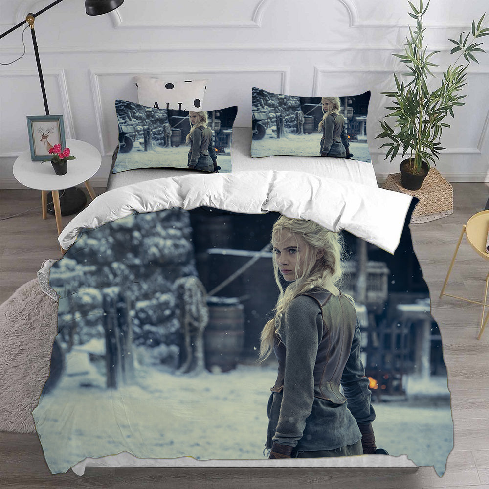 The Witcher  Cosplay Bedding Set Duvet Cover Pillowcases Halloween Home Decor