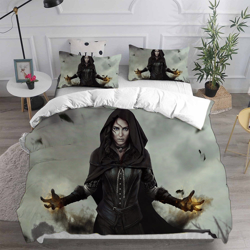 The Witcher  Cosplay Bedding Set Duvet Cover Pillowcases Halloween Home Decor