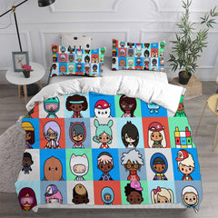 Toca Life World Cosplay Bedding Set Duvet Cover Pillowcases Halloween Home Decor