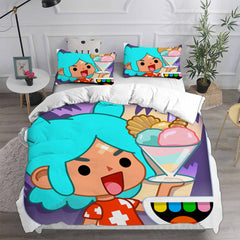 Toca Life World Cosplay Bedding Set Duvet Cover Pillowcases Halloween Home Decor