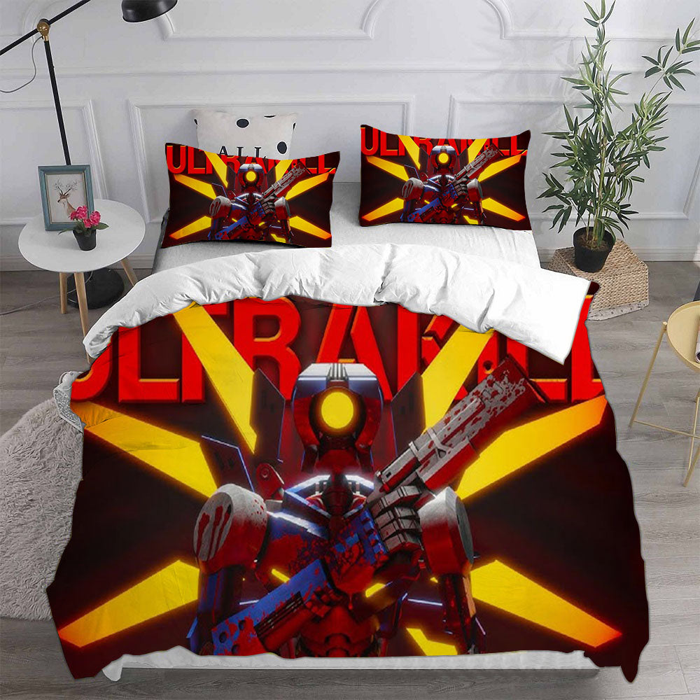 UItrakill Cosplay Bedding Set Duvet Cover Pillowcases Halloween Home Decor