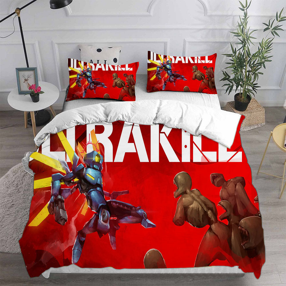 UItrakill Cosplay Bedding Set Duvet Cover Pillowcases Halloween Home Decor