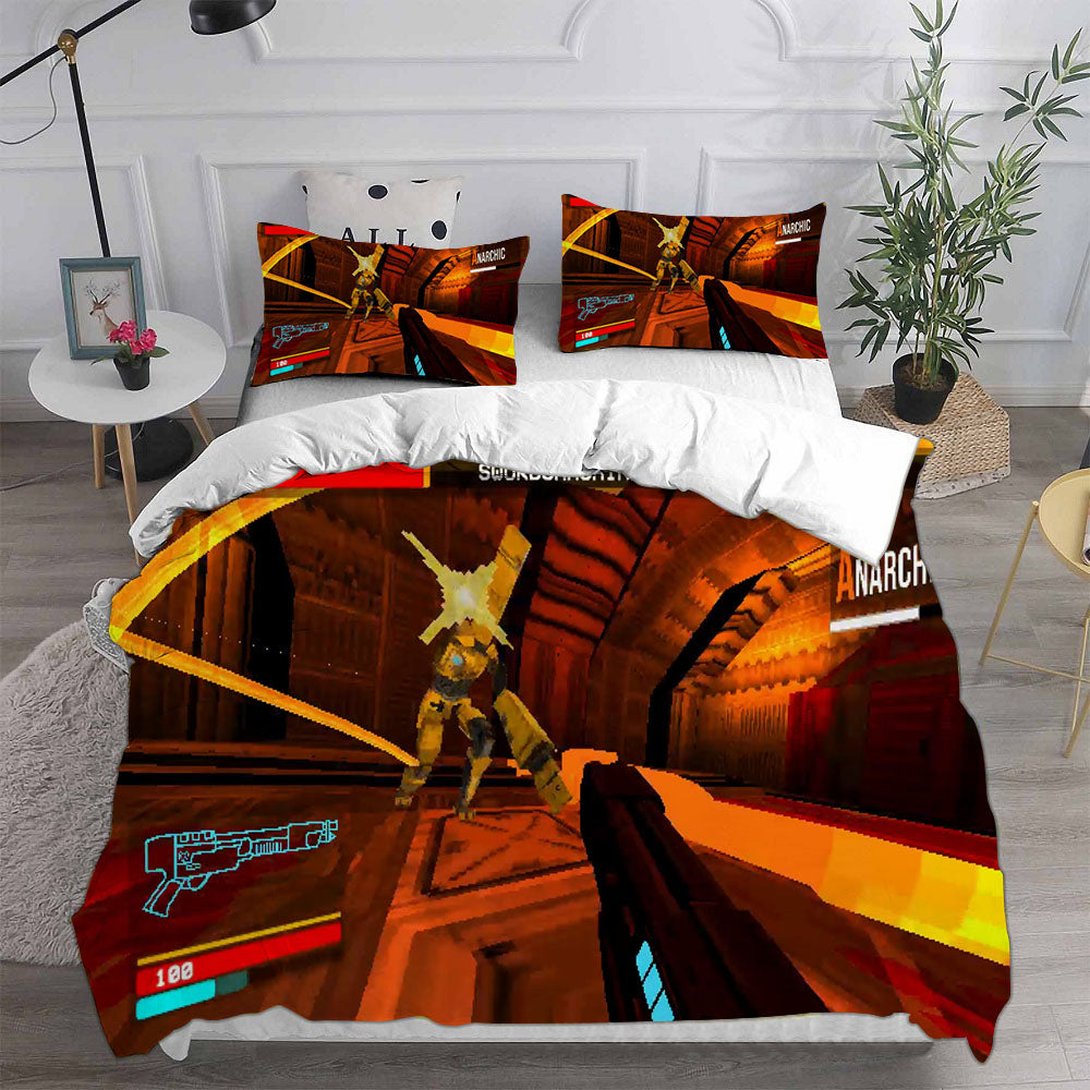 UItrakill Cosplay Bedding Set Duvet Cover Pillowcases Halloween Home Decor