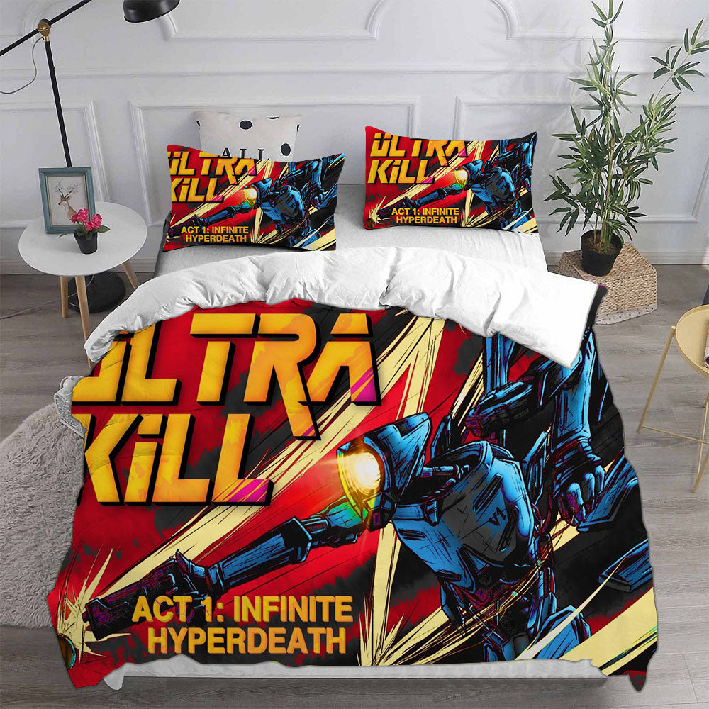 UItrakill Cosplay Bedding Set Duvet Cover Pillowcases Halloween Home Decor