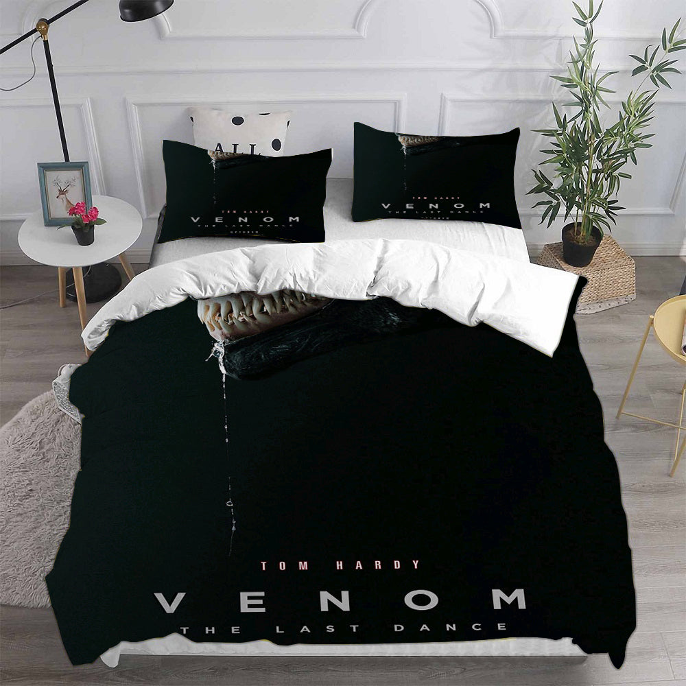 Venom The Last Dance Cosplay Bedding Set Duvet Cover Pillowcases Halloween Home Decor