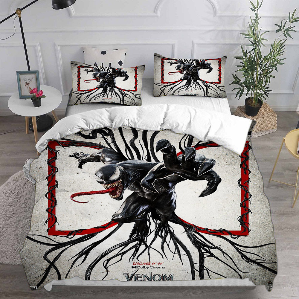 Venom The Last Dance Cosplay Bedding Set Duvet Cover Pillowcases Halloween Home Decor