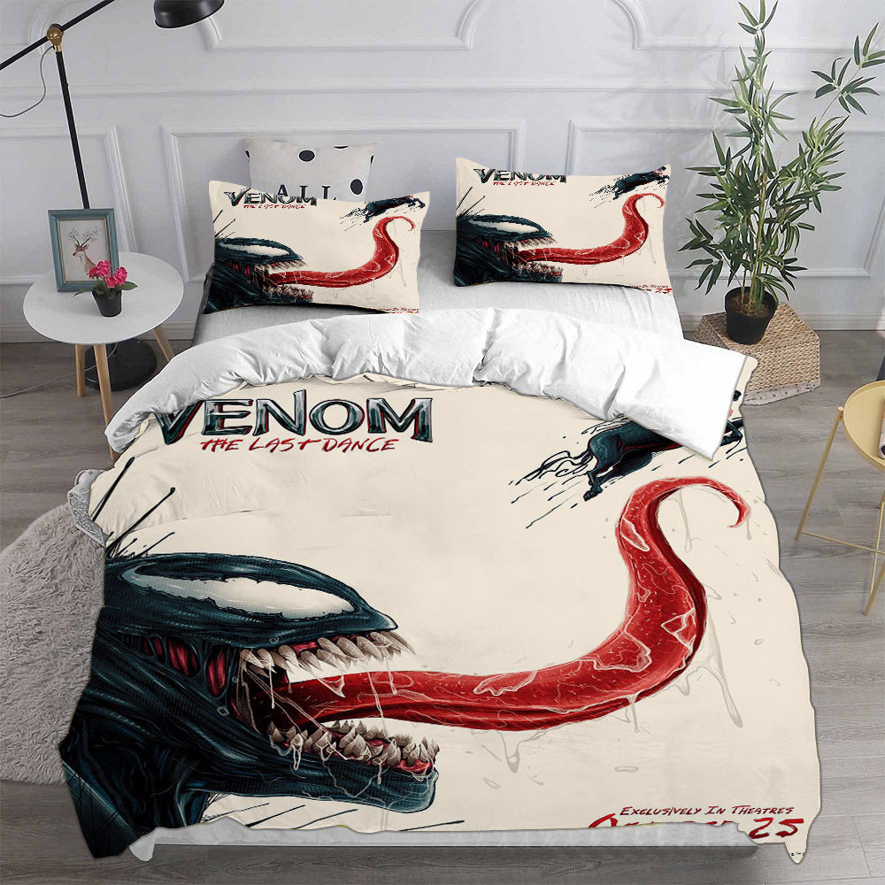 Venom The Last Dance Cosplay Bedding Set Duvet Cover Pillowcases Halloween Home Decor