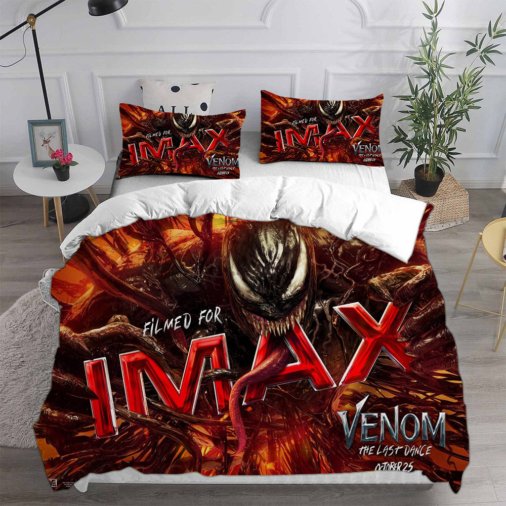 Venom The Last Dance Cosplay Bedding Set Duvet Cover Pillowcases Halloween Home Decor